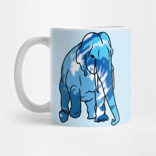 Tie dye blue elephant Mug